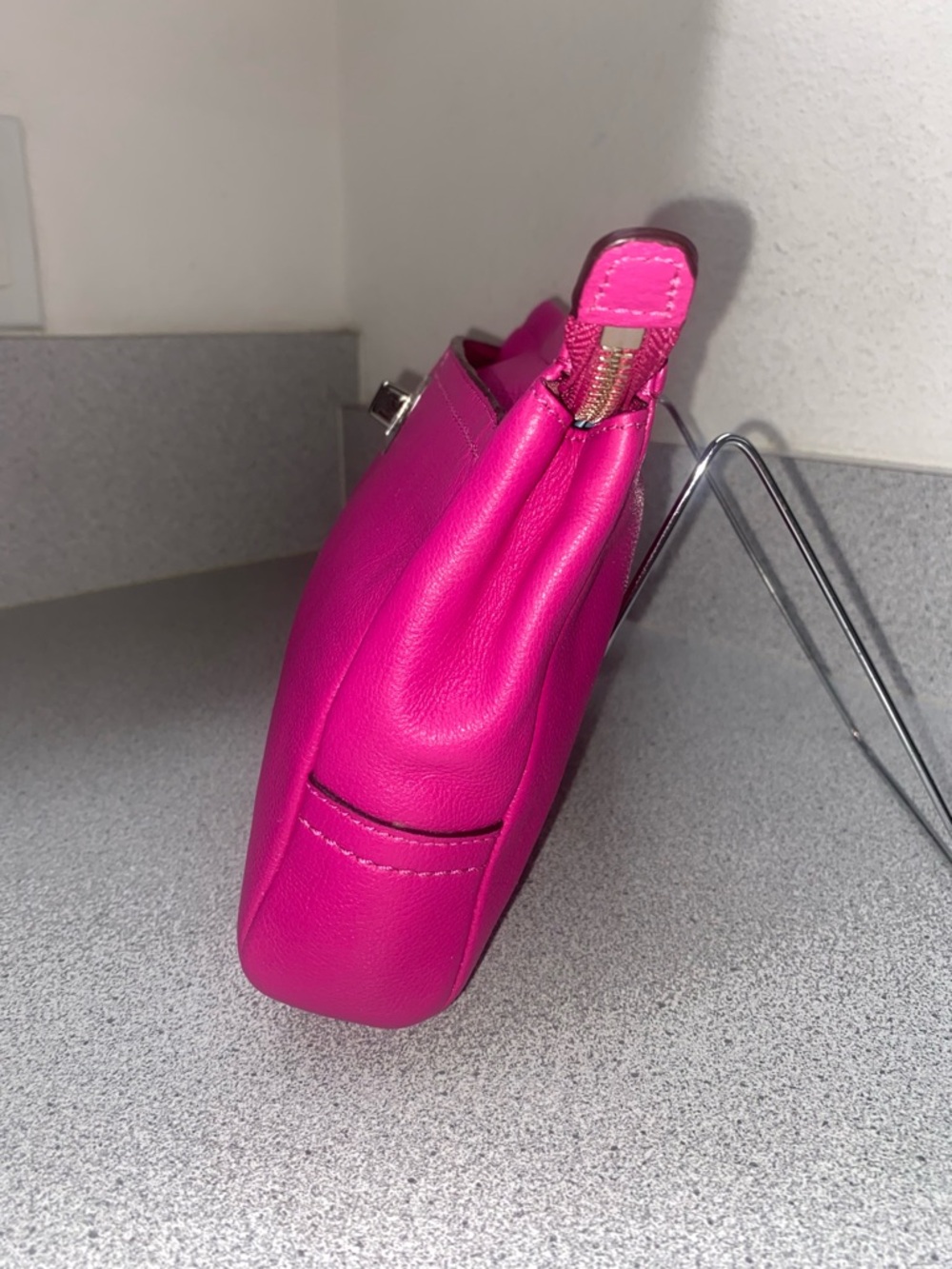 Coach Park Leather Legacy Bright Magenta Turnlock Clutch NWT - Picture 5 of 14